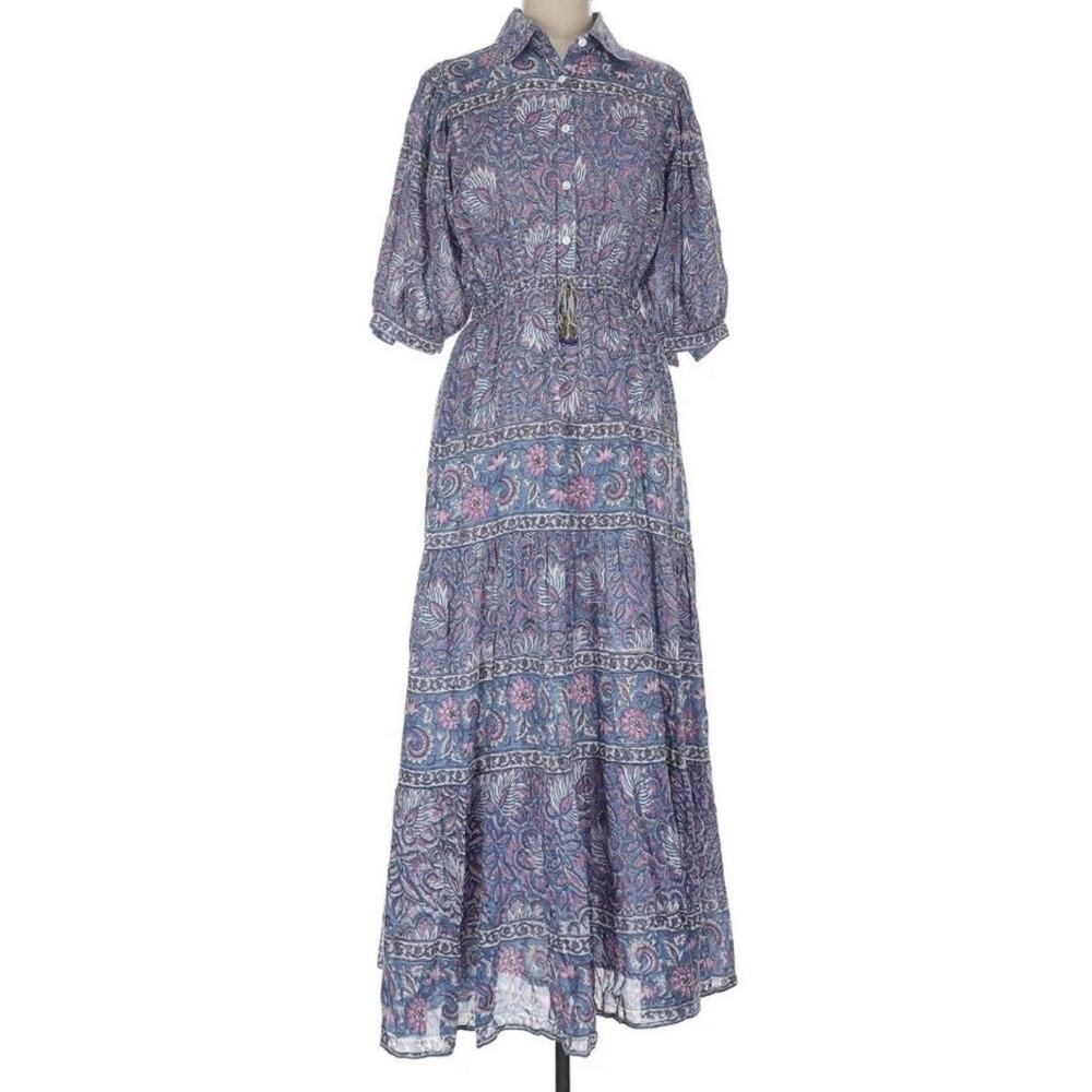 Women’s Alicia Bell Blair Maxi Dress Size Medium Blue Pink